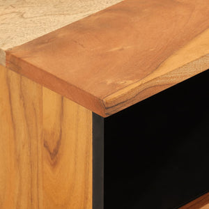 Comodini 2pz con 1 cassetto 40x33x46 cm in Legno Massello di Acacia