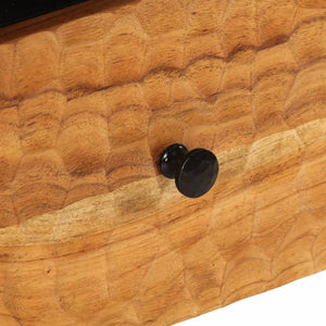 Comodini 2pz con 1 cassetto 40x33x46 cm in Legno Massello di Acacia