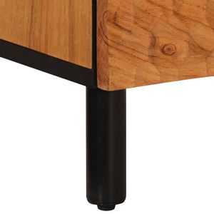 Comodini 2pz con 1 cassetto 40x33x46 cm in Legno Massello di Acacia