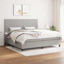 Carica l&#39;immagine nel visualizzatore di Gallery, Letto Matrimoniale (con Materasso) Grigio Chiaro 200x200cm Tessuto