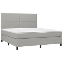Carica l&#39;immagine nel visualizzatore di Gallery, Letto Matrimoniale (con Materasso) Grigio Chiaro160x200 cm Tessuto