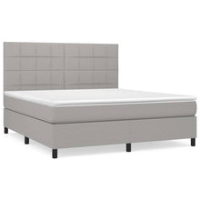 Load image into Gallery viewer, Letto Matrimoniale (con Materasso) Grigio Chiaro160x200 cm Tessuto