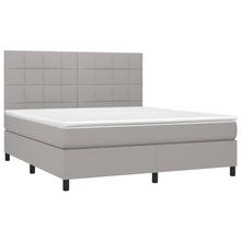 Load image into Gallery viewer, Letto Matrimoniale (con Materasso) Grigio Chiaro160x200 cm Tessuto
