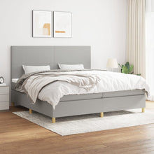 Carica l&#39;immagine nel visualizzatore di Gallery, Letto Matrimoniale (con Materasso) Grigio Chiaro 200x200cm Tessuto