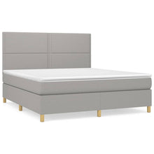 Carica l&#39;immagine nel visualizzatore di Gallery, Letto Matrimoniale (con Materasso) Grigio Chiaro160x200 cm Tessuto