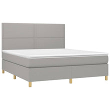 Carica l&#39;immagine nel visualizzatore di Gallery, Letto Matrimoniale (con Materasso) Grigio Chiaro160x200 cm Tessuto
