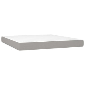 Letto Matrimoniale (con Materasso) Grigio Chiaro160x200 cm Tessuto