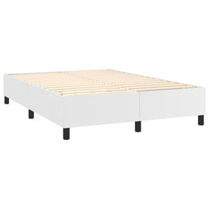 Letto alla Francese (con Materasso) Bianco 140x200 cm in Similpelle