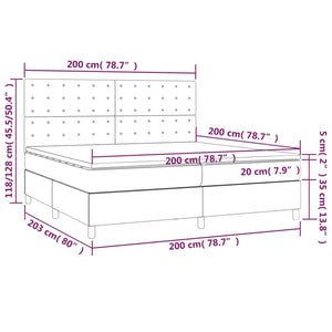Letto Matrimoniale (con Materasso) Grigio Chiaro 200x200cm Velluto