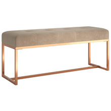 Load image into Gallery viewer, Panca Ottomana Beige 110x36x45 cm in Velluto
