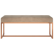 Load image into Gallery viewer, Panca Ottomana Beige 110x36x45 cm in Velluto