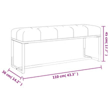 Load image into Gallery viewer, Panca Ottomana Beige 110x36x45 cm in Velluto