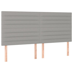 Letto Matrimoniale (con Materasso) Grigio Chiaro 200x200cm Tessuto