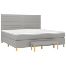 Carica l&#39;immagine nel visualizzatore di Gallery, Letto Matrimoniale (con Materasso) Grigio Chiaro 200x200cm Tessuto