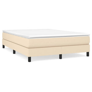 Letto Matrimoniale (con Materasso) Crema 160x200 cm in Tessuto