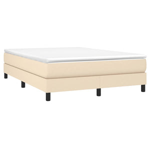 Letto Matrimoniale (con Materasso) Crema 160x200 cm in Tessuto