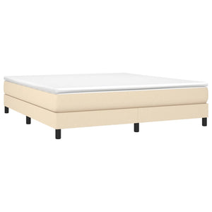 Letto Matrimoniale (con Materasso) Crema 180x200 cm in Tessuto
