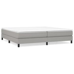 Letto Matrimoniale (con Materasso) Grigio Chiaro 200x200cm Tessuto