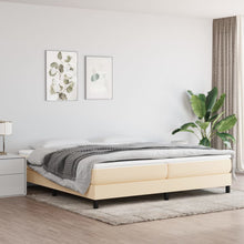 Carica l&#39;immagine nel visualizzatore di Gallery, Letto Matrimoniale (con Materasso) Crema 200x200 cm in Tessuto