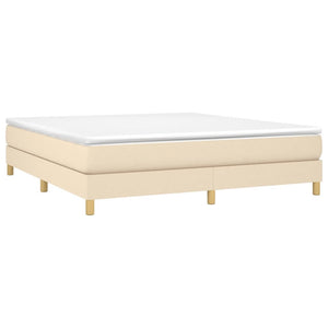 Letto Matrimoniale (con Materasso) Crema 180x200 cm in Tessuto