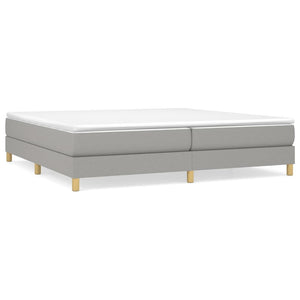 Letto Matrimoniale (con Materasso) Grigio Chiaro 200x200cm Tessuto