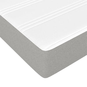 Letto Matrimoniale (con Materasso) Grigio Chiaro 200x200cm Tessuto