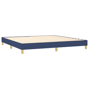 Letto Matrimoniale (con Materasso) 200x200 cm in Tessuto Blu
