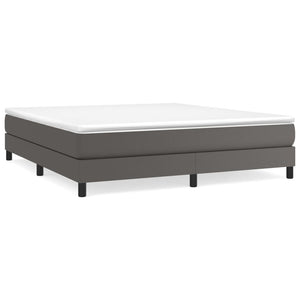 Letto Matrimoniale (con Materasso) Grigio 160x200 cm in Similpelle