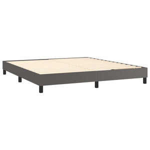 Letto Matrimoniale (con Materasso) Grigio 160x200 cm in Similpelle