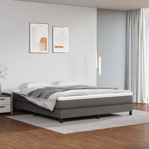 Letto Matrimoniale (con Materasso) Grigio 160x200 cm in Similpelle