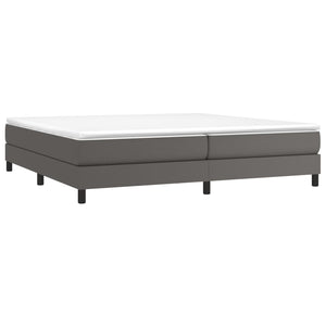 Letto Matrimoniale (con Materasso) Grigio 200x200 cm in Similpelle