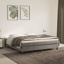 Carica l&#39;immagine nel visualizzatore di Gallery, Letto Matrimoniale (con Materasso) Grigio Chiaro 180x200cm Velluto