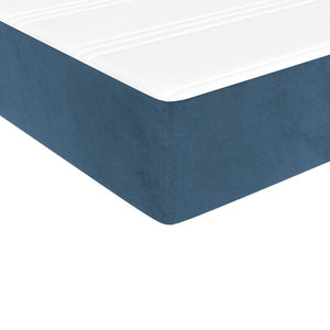 Letto Matrimoniale (con Materasso) Blu Scuro 200x200 cm in Velluto