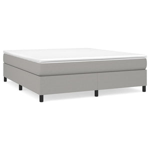 Letto Matrimoniale (con Materasso) Grigio Chiaro160x200 cm Tessuto