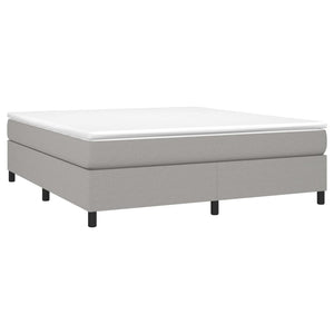 Letto Matrimoniale (con Materasso) Grigio Chiaro160x200 cm Tessuto