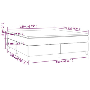 Letto Matrimoniale (con Materasso) Grigio Chiaro160x200 cm Tessuto