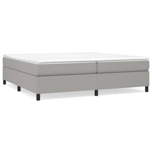 Letto Matrimoniale (con Materasso) Grigio Chiaro 200x200cm Tessuto