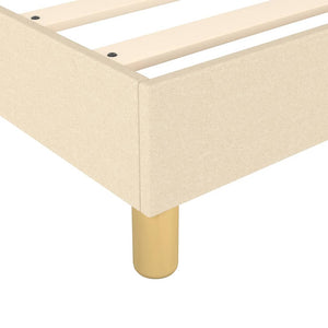 Letto Matrimoniale (con Materasso) Crema 160x200 cm in Tessuto