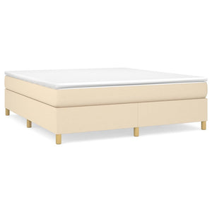 Letto Matrimoniale (con Materasso) Crema 180x200 cm in Tessuto