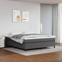 Carica l&#39;immagine nel visualizzatore di Gallery, Letto Matrimoniale (con Materasso) Grigio 180x200 cm in Similpelle