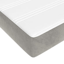 Carica l&#39;immagine nel visualizzatore di Gallery, Letto Matrimoniale (con Materasso) Grigio Chiaro 180x200cm Velluto