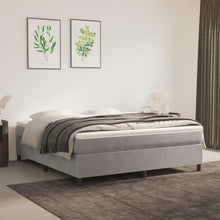 Carica l&#39;immagine nel visualizzatore di Gallery, Letto Matrimoniale (con Materasso) Grigio Chiaro 180x200cm Velluto