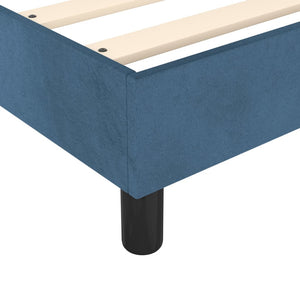 Letto Matrimoniale (con Materasso) Blu Scuro 200x200 cm in Velluto