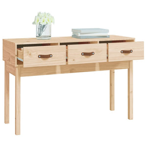 Mobiletto Consolle 3 Cassetti 114x40x75 cm in Massello di Pino