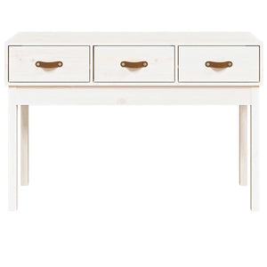 Mobiletto Consolle Bianco 114x40x75 cm in Massello di Pino