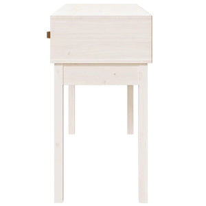 Mobiletto Consolle Bianco 114x40x75 cm in Massello di Pino