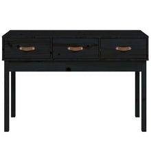 Load image into Gallery viewer, Tavolo Consolle Nero 114x40x75 cm in Legno Massello di Pino