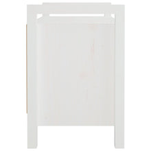 Load image into Gallery viewer, Panca 2 Ante Bianca 80x40x60 cm in Legno Massello di Pino