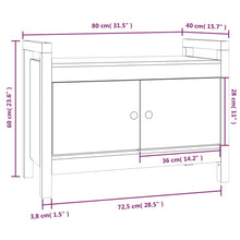Load image into Gallery viewer, Panca 2 Ante Bianca 80x40x60 cm in Legno Massello di Pino