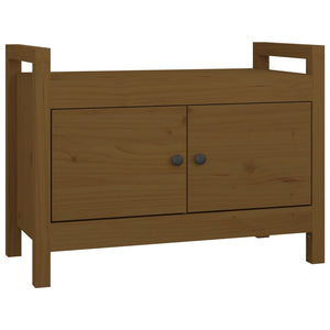 Panca da Ingresso Ambra 80x40x60 cm in Legno Massello di Pino